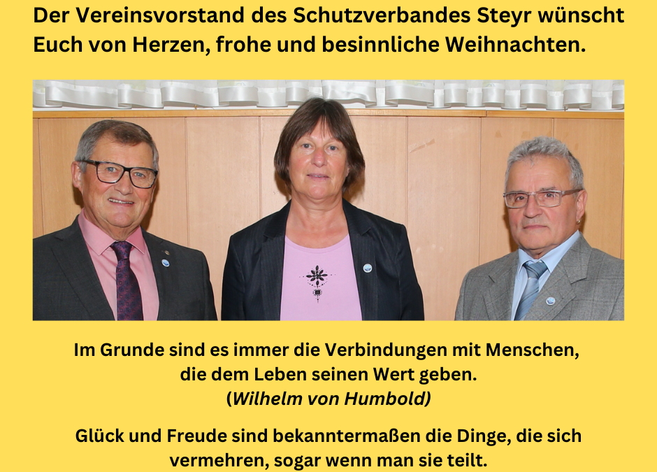 Frohe Festtage und Danke den Mitwirkenden