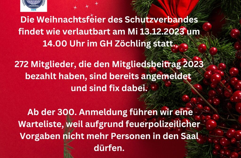 Einladung Weihnachtsfeier