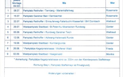 Walken: Sommerplan 2024